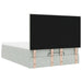 Cadru de pat otoman cu saltele Gri deschis 140x200cm catifea - WALTI WALTI