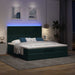 Cadru de pat otoman cu saltele Verde închis 160x200cm catifea - WALTI WALTI