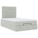 Cadru de pat otoman cu saltele Gri deschis 120x190cm catifea - WALTI WALTI