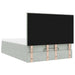 Cadru de pat otoman cu saltele Gri deschis 140x190cm catifea - WALTI WALTI