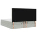 Cadru de pat otoman cu saltele Gri deschis 160x200cm catifea - WALTI WALTI