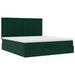 Cadru de pat otoman cu saltele Verde închis 160x200cm catifea - WALTI WALTI