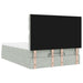 Cadru de pat otoman cu saltele Gri deschis 140x190cm catifea - WALTI WALTI