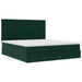 Cadru de pat otoman cu saltele Verde închis 160x200cm catifea - WALTI WALTI