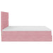 Cadru de pat otoman cu saltele Roz 180x200cm catifea - WALTI WALTI