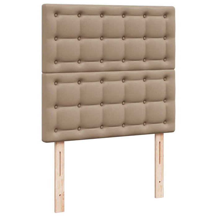 Cadru de pat otoman cu saltele Cappuccino piele artificială WALTI