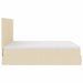 Cadru de pat otoman cu saltele crem 160x200cm stofa - WALTI WALTI