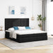 Cadru de pat otoman cu saltele, material negru 160x200cm - WALTI WALTI