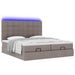 Cadru de pat otoman cu saltele Taupe 160x200cm Material - WALTI WALTI