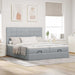 Cadru de pat otoman cu saltele Gri deschis 180x200cm Material - WALTI WALTI