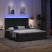Cadru de pat otoman cu saltele, material negru 180x200cm - WALTI WALTI