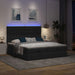 Cadru de pat otoman cu saltele, material negru 160x200cm - WALTI WALTI