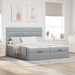 Cadru de pat otoman cu saltele Gri deschis 180x200cm Material - WALTI WALTI