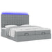 Cadru de pat otoman cu saltele Gri deschis 160x200cm Material - WALTI WALTI