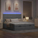 Cadru de pat otoman cu saltele Gri deschis 180x200cm Material - WALTI WALTI