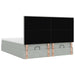 Cadru de pat otoman cu saltele Gri deschis 160x200cm catifea - WALTI WALTI
