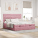 Cadru de pat otoman cu saltele Roz 160x200cm catifea - WALTI WALTI