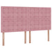 Cadru de pat otoman cu saltele Roz 160x200cm catifea - WALTI WALTI