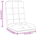 Scaun pliabil de podea, alb, 71x51x62 cm, textil - WALTI WALTI