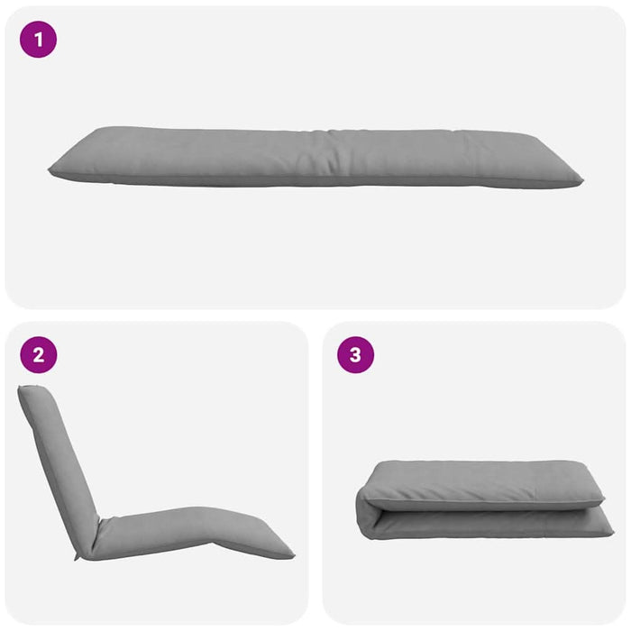 Șezlong pliabil Gri 175x54x8,5 cm țesătură Oxford - WALTI WALTI