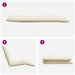 Șezlong pliabil crem 175x54x8,5 cm țesătură Oxford - WALTI WALTI