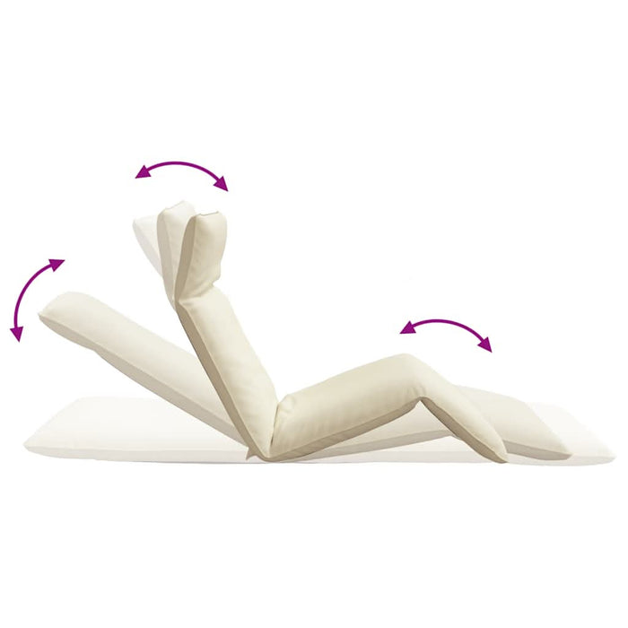 Șezlong pliabil crem 175x54x8,5 cm țesătură Oxford - WALTI WALTI