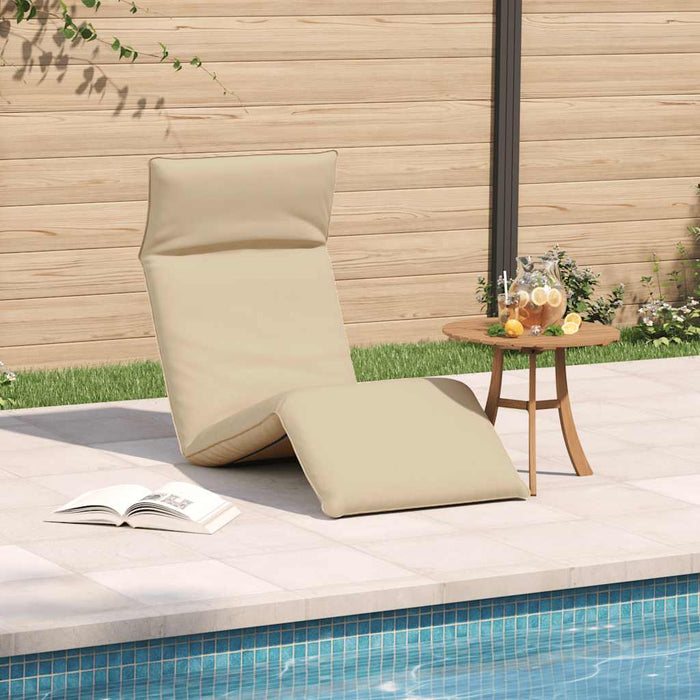 Șezlong pliabil Bej 175x54x8,5 cm țesătură Oxford - WALTI WALTI
