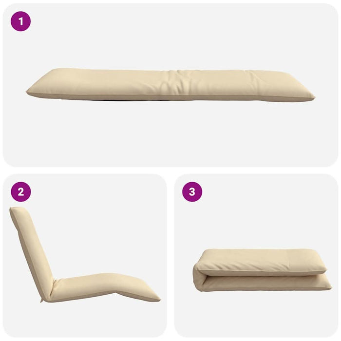Șezlong pliabil Bej 175x54x8,5 cm țesătură Oxford - WALTI WALTI