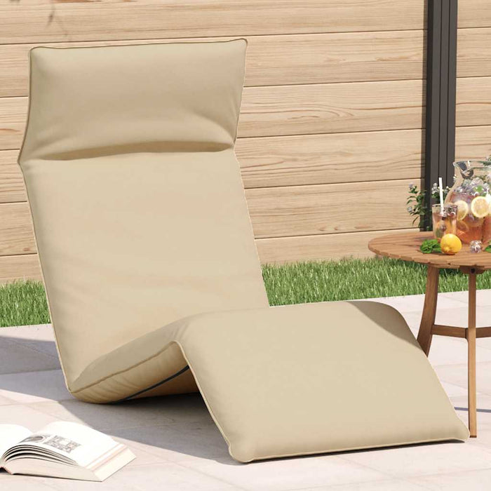 Șezlong pliabil Bej 175x54x8,5 cm țesătură Oxford - WALTI WALTI