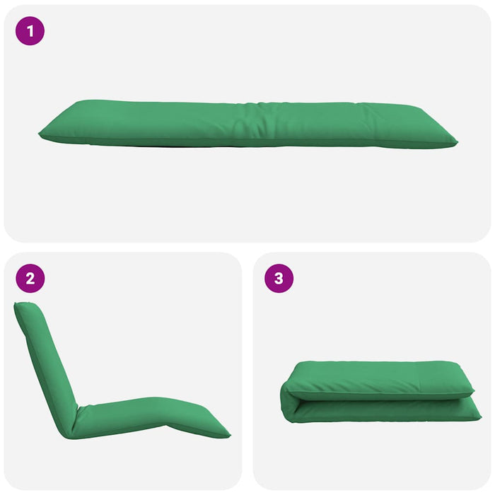 Șezlong pliabil, verde, 175x54x8,5 cm, țesătură Oxford - WALTI WALTI