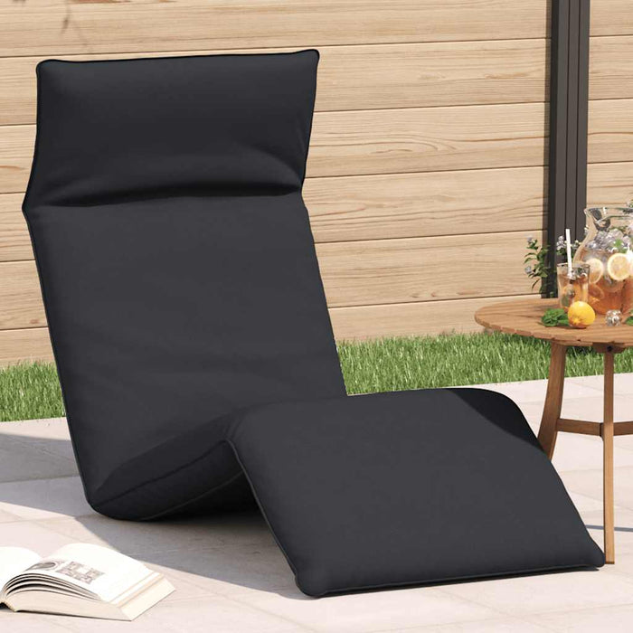 Șezlong pliabil negru 175x54x8,5 cm țesătură Oxford - WALTI WALTI