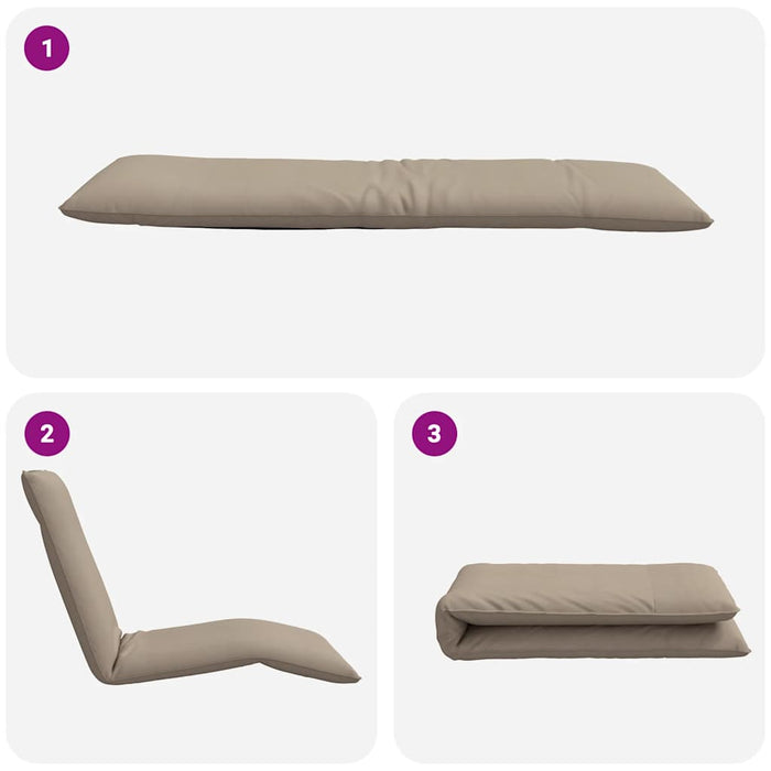 Șezlong pliabil, gri taupe, 175x54x8,5 cm, țesătură Oxford - WALTI WALTI