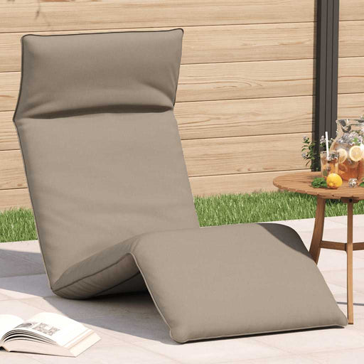Șezlong pliabil, gri taupe, 175x54x8,5 cm, țesătură Oxford - WALTI WALTI