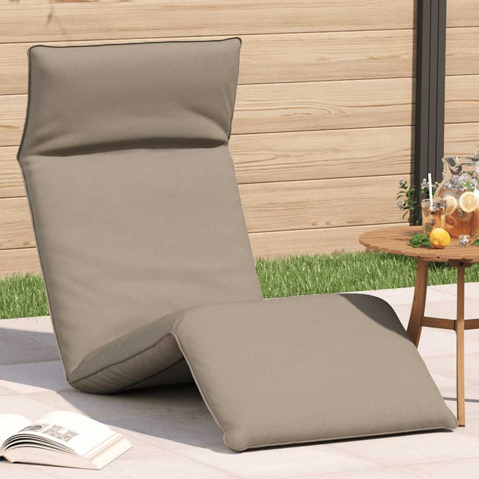 Șezlong pliabil, gri taupe, 175x54x8,5 cm, țesătură Oxford - WALTI WALTI