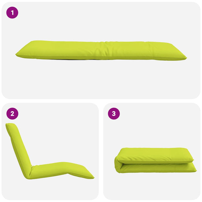 Șezlong pliabil, verde aprins, 175x54x8,5 cm, țesătură Oxford WALTI