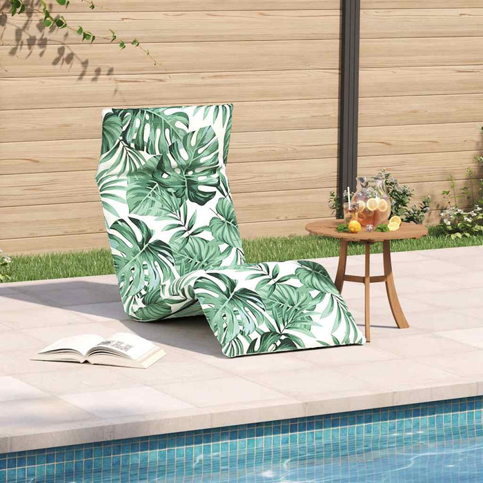 Șezlong pliabil cu model de frunze 175x54x8,5cm țesătură Oxford - WALTI WALTI