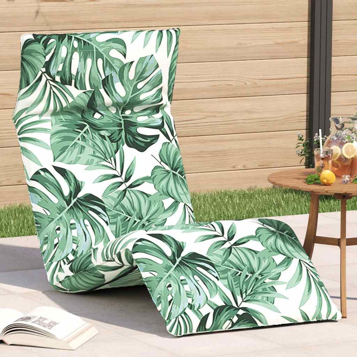 Șezlong pliabil cu model de frunze 175x54x8,5cm țesătură Oxford - WALTI WALTI