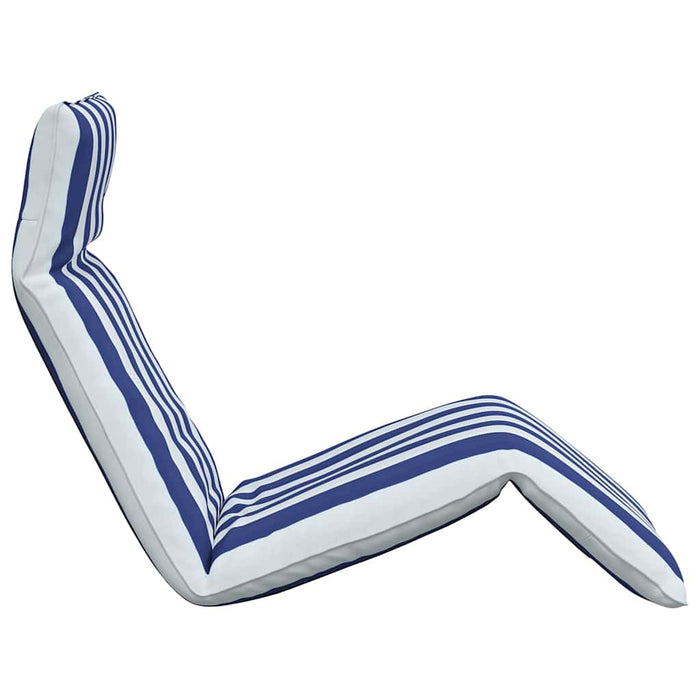 Șezlong pliabil, albastru și alb, 175x54x8,5 cm țesătură Oxford - WALTI WALTI