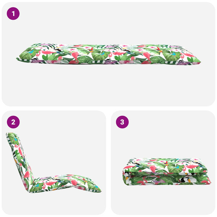 Șezlong pliabil, multicolor, 175x54x8,5 cm, țesătură Oxford - WALTI WALTI