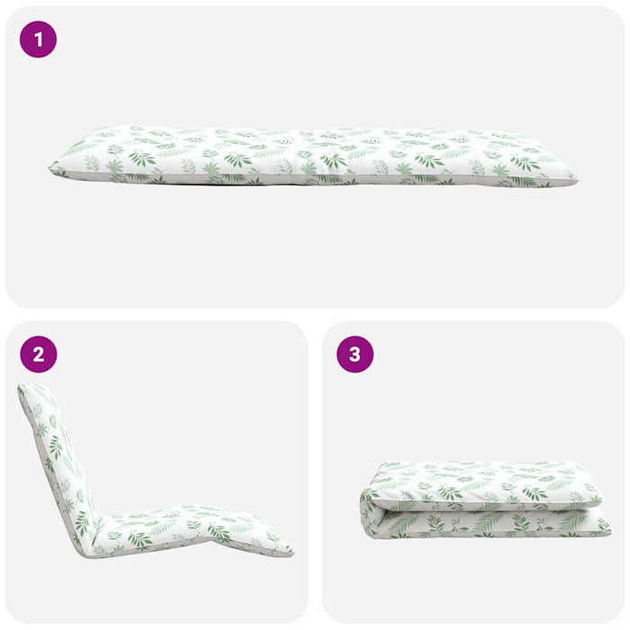 Șezlong pliabil cu model de frunze 175x54x8,5cm țesătură Oxford - WALTI WALTI