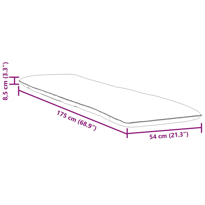 Șezlong pliabil cu model de frunze 175x54x8,5cm țesătură Oxford - WALTI WALTI