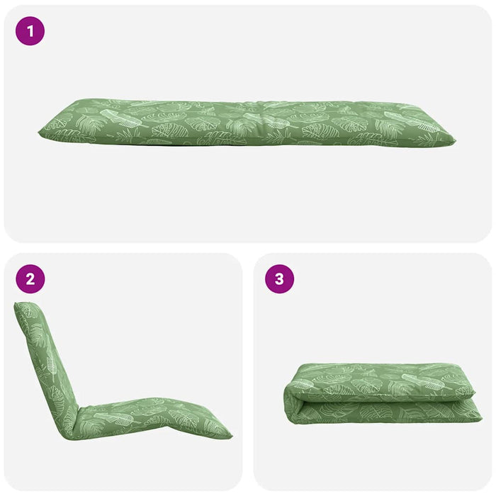 Șezlong pliabil cu model de frunze 175x54x8,5cm țesătură Oxford - WALTI WALTI