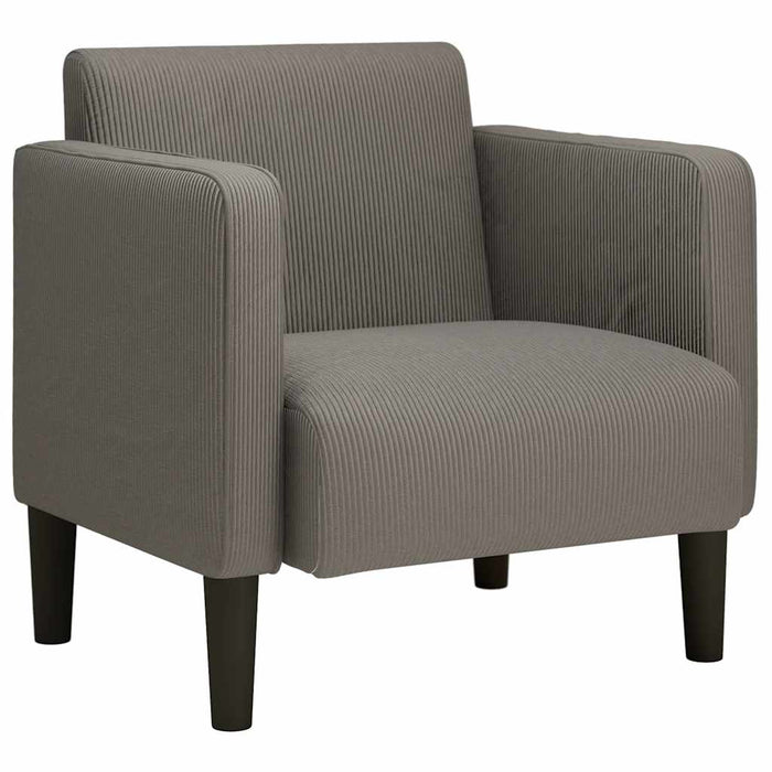 Canapea fotoliu cu cotiere Gri deschis 54 cm țesătură velur - WALTI WALTI