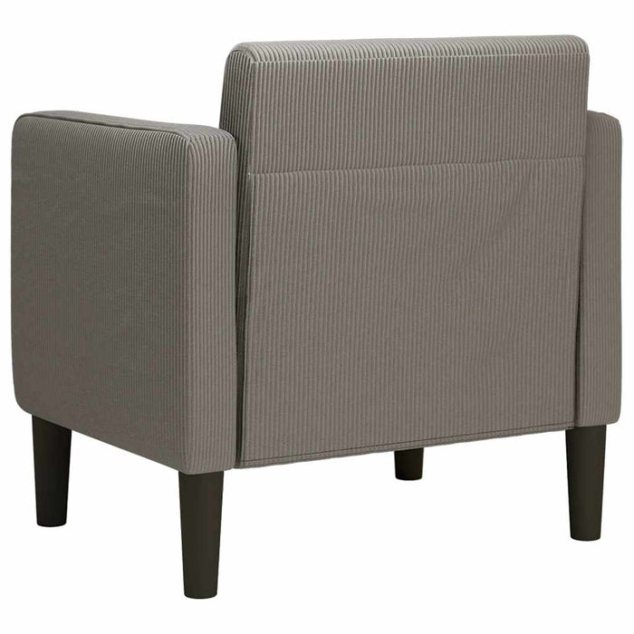 Canapea fotoliu cu cotiere Gri deschis 54 cm țesătură velur - WALTI WALTI