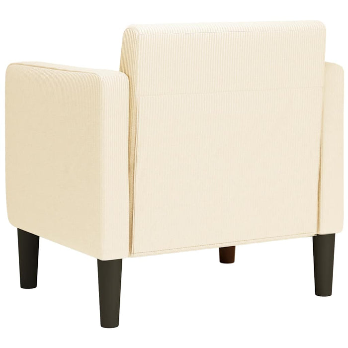 Canapea scaun cu cotiere crem 54 cm țesătură velur - WALTI WALTI