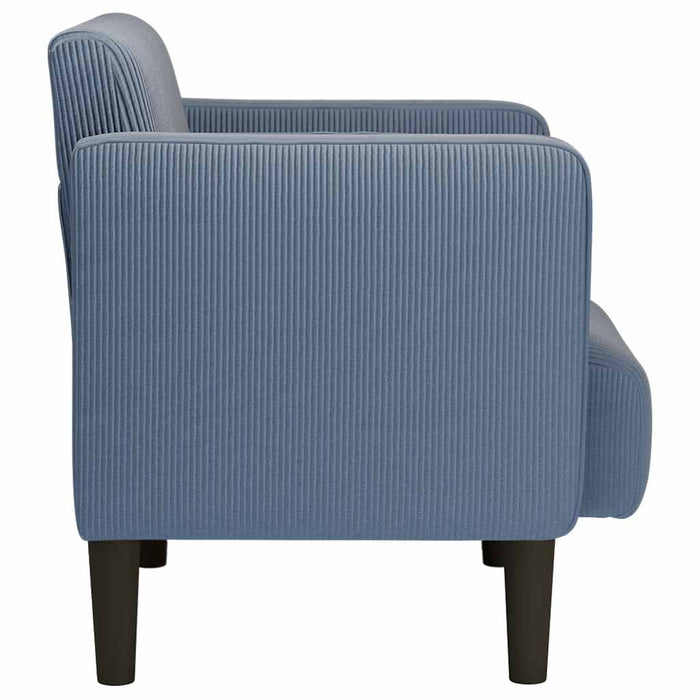 Canapea Scaun cu cotiere, țesătură velur albastru 54 cm - WALTI WALTI