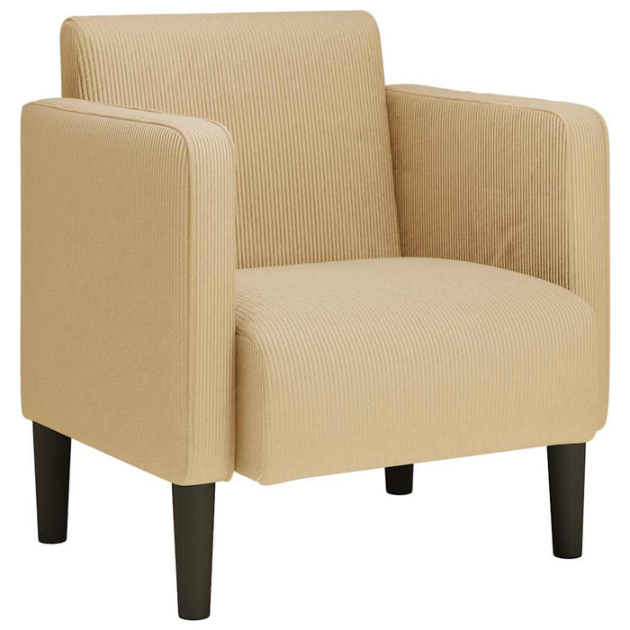 Canapea scaun cu cotiere verde deschis gri 54 cm țesătură velur - WALTI WALTI