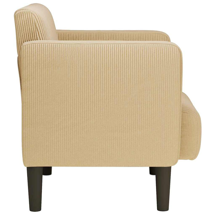 Canapea scaun cu cotiere verde deschis gri 54 cm țesătură velur - WALTI WALTI