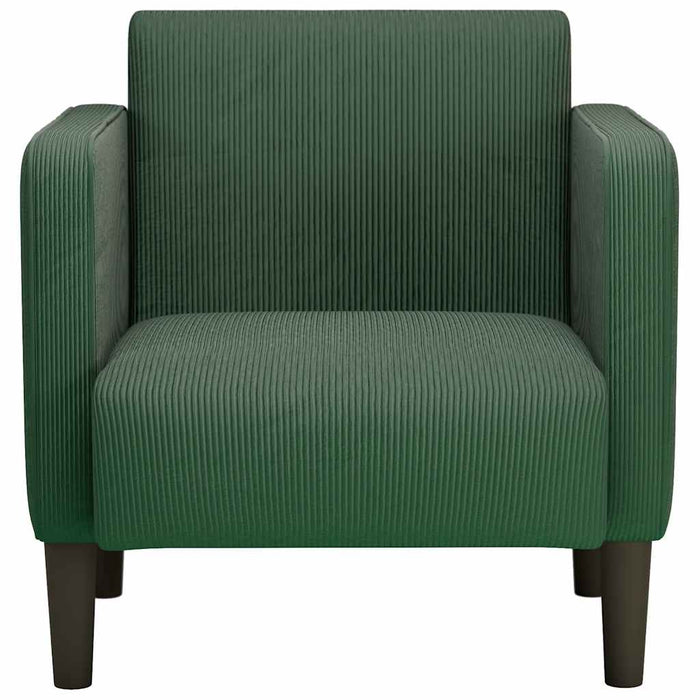 Canapea fotoliu cu cotiere verde închis 54 cm țesătură velur - WALTI WALTI
