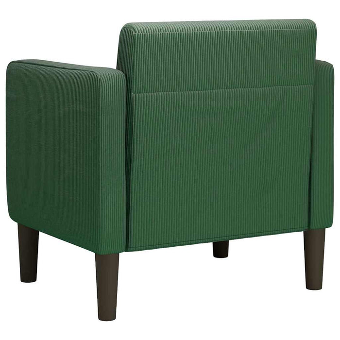Canapea fotoliu cu cotiere verde închis 54 cm țesătură velur - WALTI WALTI